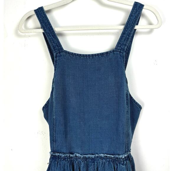 Aritzia Wilfred Hymne Linen Blend Apron Dress Preppy Cottage Farm Peasant Size 0 - Picture 4 of 12